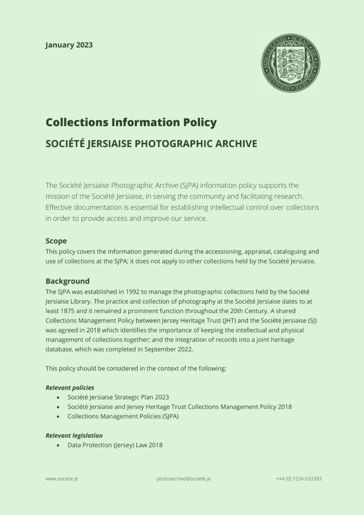 Collections Information Policy